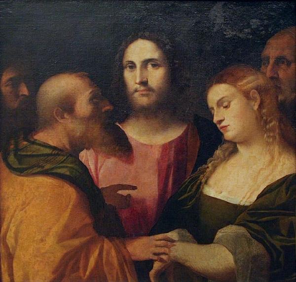 Palma il Vecchio Christ and the Adulteress China oil painting art